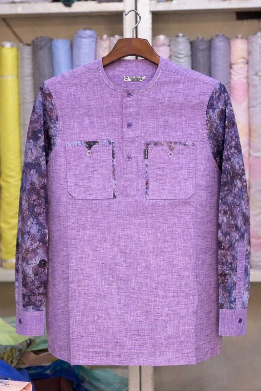 Chemise Tunisie Lilas Texturée - Taille: XL