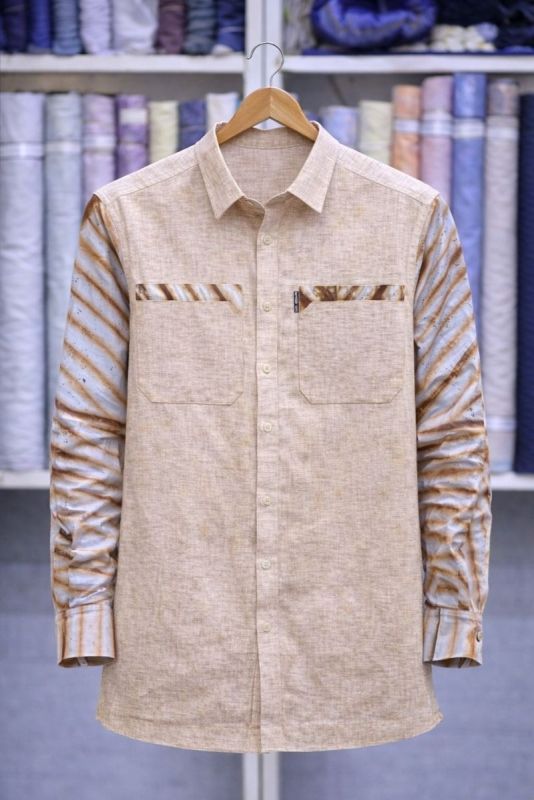 Chemise Premium Beige Manches Longues - Taille: XL
