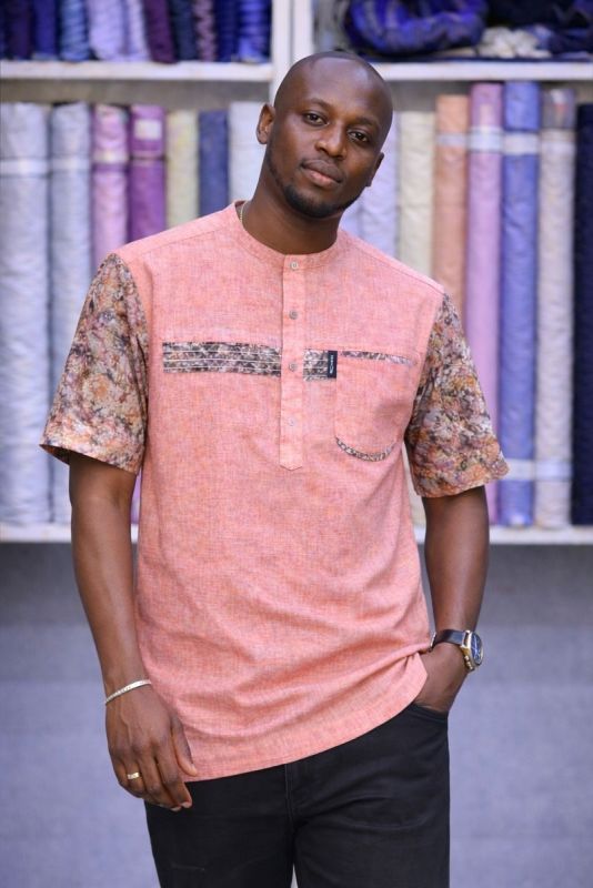 Chemise Tunisie Premium Rose Corail. Taille: XL