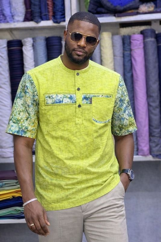 Chemise Tunisie Premium Vert Citron - Taille: XL